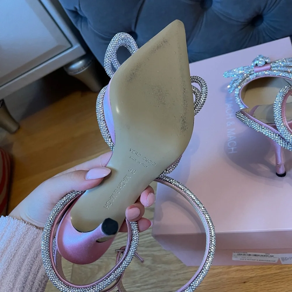Authentic Mach & Mach pink heels - Picture 10 of 13
